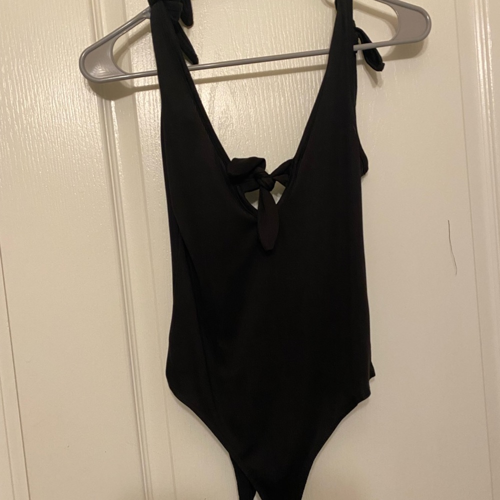 Blue Blush Tank Top/Bodysuit. Adjustable straps because they are tied.